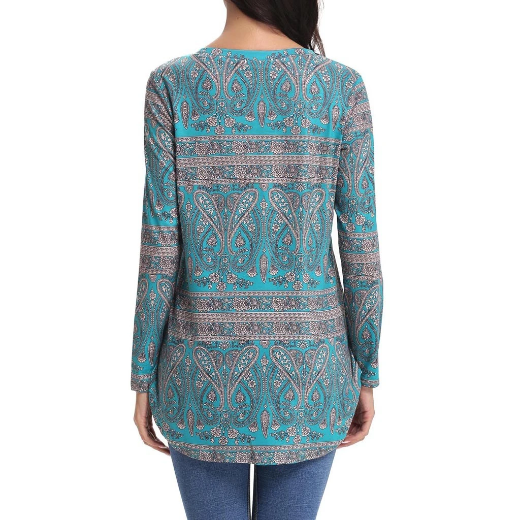Women Elegant Office Lady Tops Blouses 2019 Autumn Turn Down Collar Long Sleeve Floral Print Office Shirts Plus Size Blouse 827