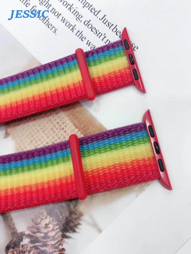 

JESSIC New Applicable Apple Watch Iwatch Strap Applewatch Loop Nylon Strap Velcro Watch Band (Pride Edition) - 38mm Or 40mm