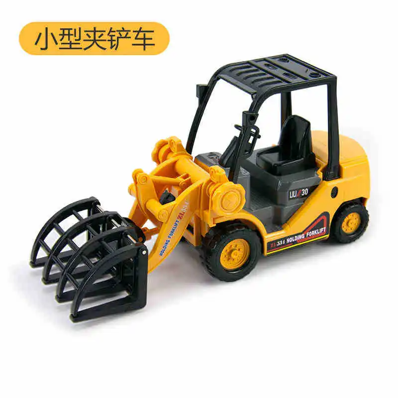

Lili CHILDREN'S Toy Inertia Engineering Vehicle Set Model Small Digging Bulldozer Forklift Truck Boy