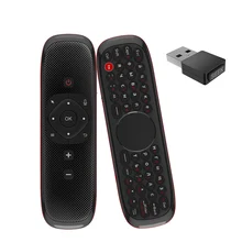Wechip – souris Air W2 2.4G, avec pavé tactile, sans fil, télécommande à infrarouge, prise en charge de l'entrée vocale, pour projecteur TV BOX