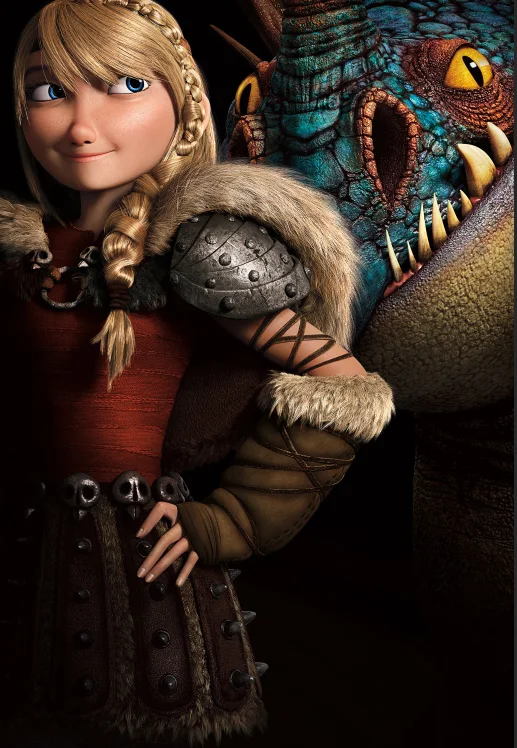 

5x7ft How To Train Your Dragon Astrid Her Dragon Custom Photo Studio Background Backdrop Vinyl 220cm x 150cm