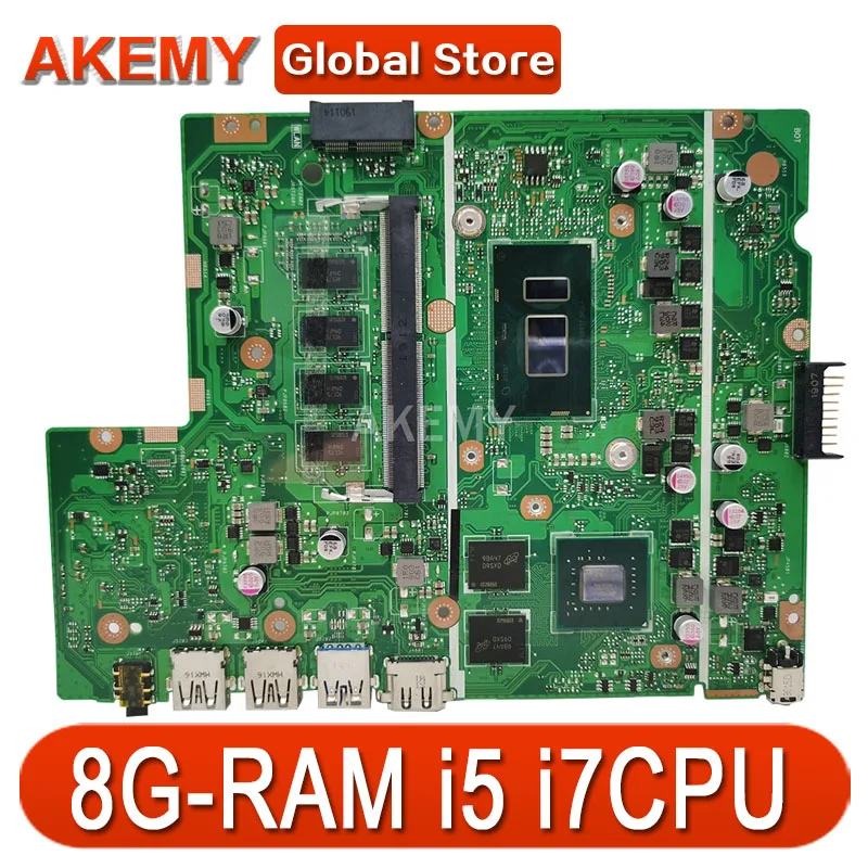 Akemy X540UB материнская плата для ноутбука ASUS X540UV X540UBR оригинальная 8G/I5 7200U I7