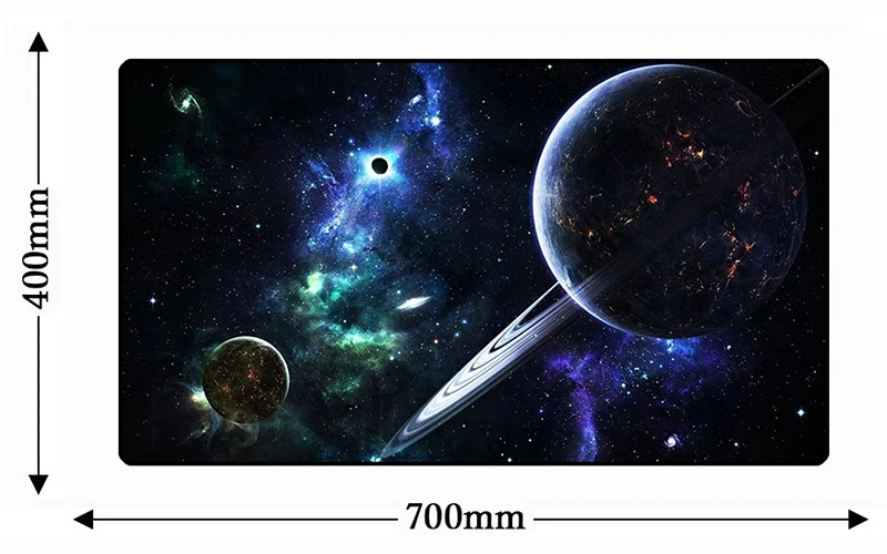 700*400 мм Красочный космический игровой компьютерный коврик для мыши, настольные коврики из натурального каучука, игровой прямоугольный фиксирующий край, ноутбук для геймеров, коврик для мыши