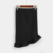 Корейская версия сумка с оборками бедра нерегулярные бедра мини-юбка