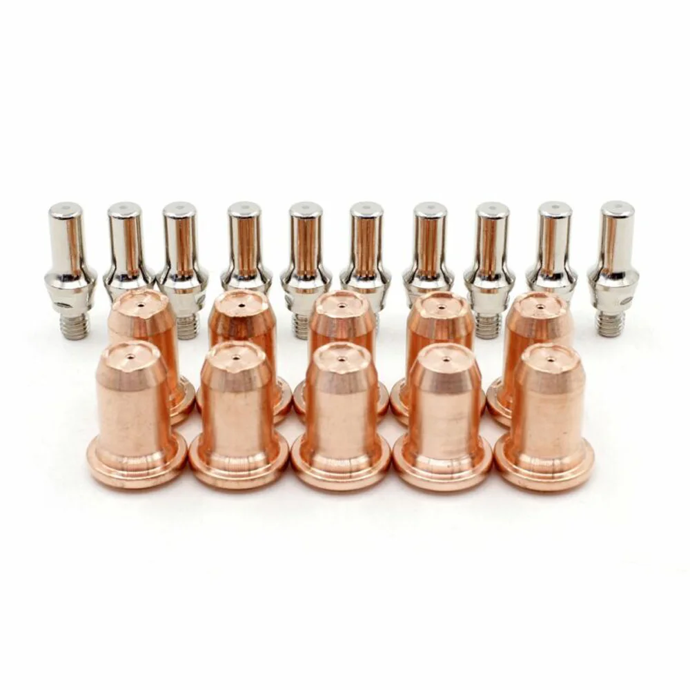 

20Pcs/Kit Plasma Torch Electrode Nozzles Tips 0.9mm 30A-40A For IPT60 EVERLAST RAZORCUT FORNEY 700P With IPT40 Torch