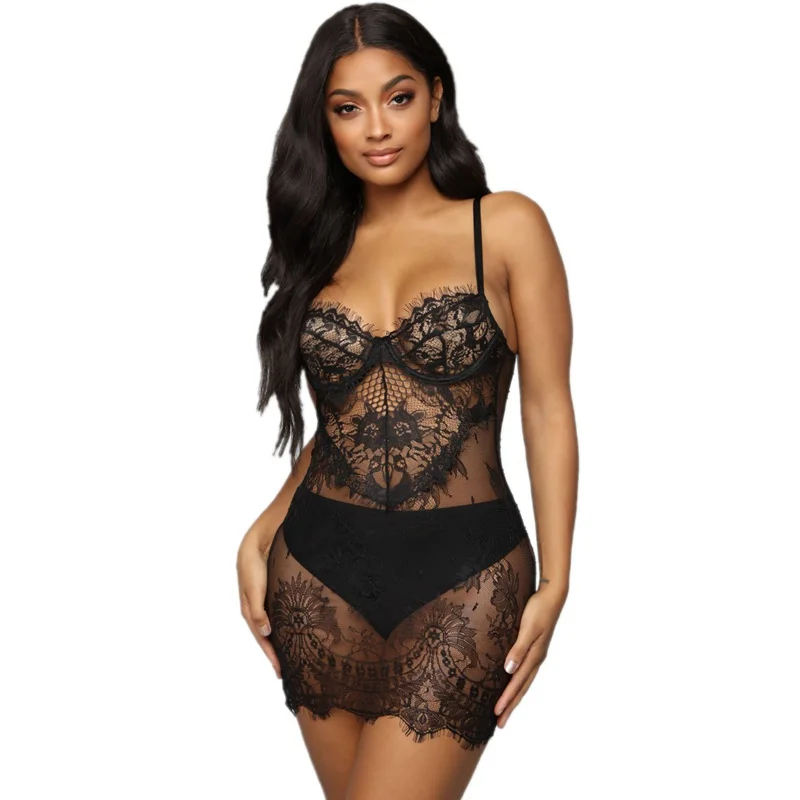 Открытая спина Ropa Сексуальная Para El Sexo открытая кружевная ночная рубашка Ночное