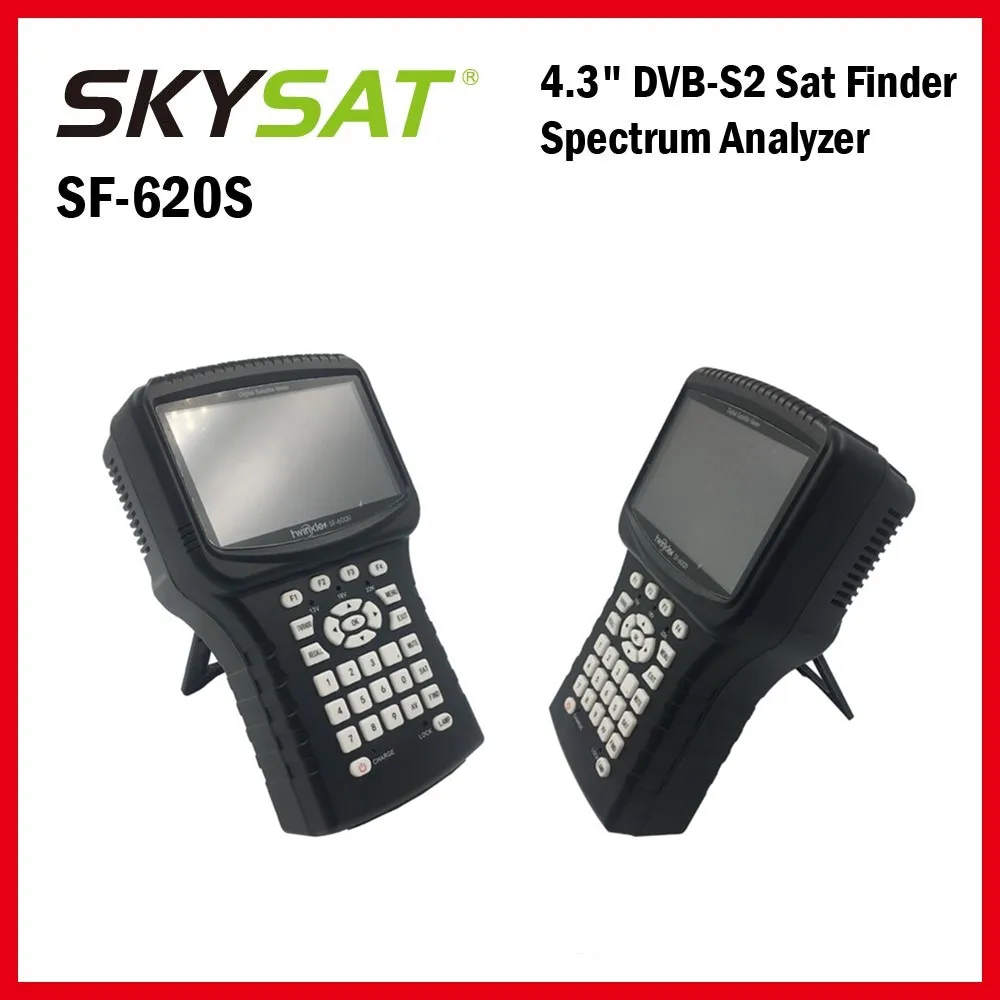 

Handheld DVB-S2 Satellite Finder Meter with 4.3 inch LCD support Spectrum Analyzer CS PowerVu Biss CCTV Camera Twinkler SF 620S