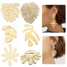 

Wholesale Raw Brass Hollow Leaf Charms For DIY Jewelry Making Fashion Metal Ginkgo Biloba Leaves Pendant Handmade Accessories
