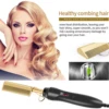 New White Hot Comb Electric Hot Comb Wet And Dry Hair Curler Comb Hot Straightening Heating Comb Iron Environmentally Gold Comb 5