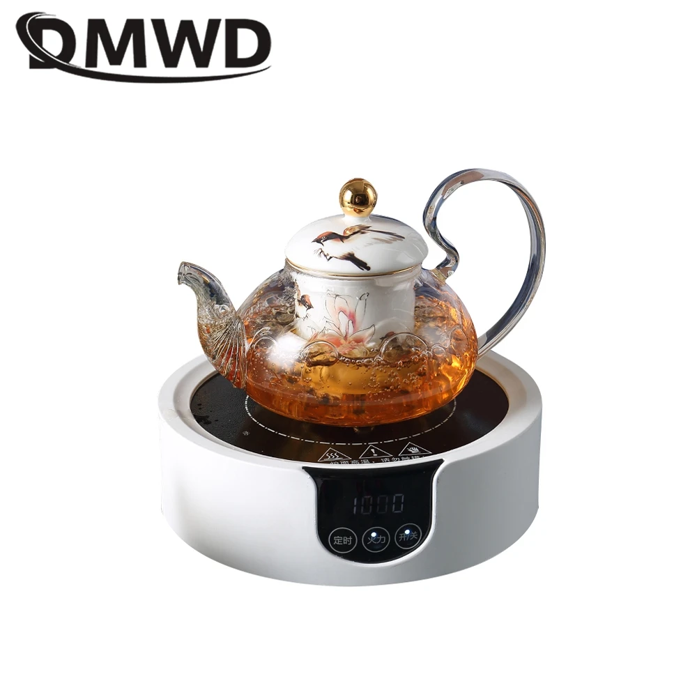 DMWD Household Electric Ceramic Stove Desktop Water Heater Tea Brewing Stove Tea Maker Portable Heating Plate Induction Cooker