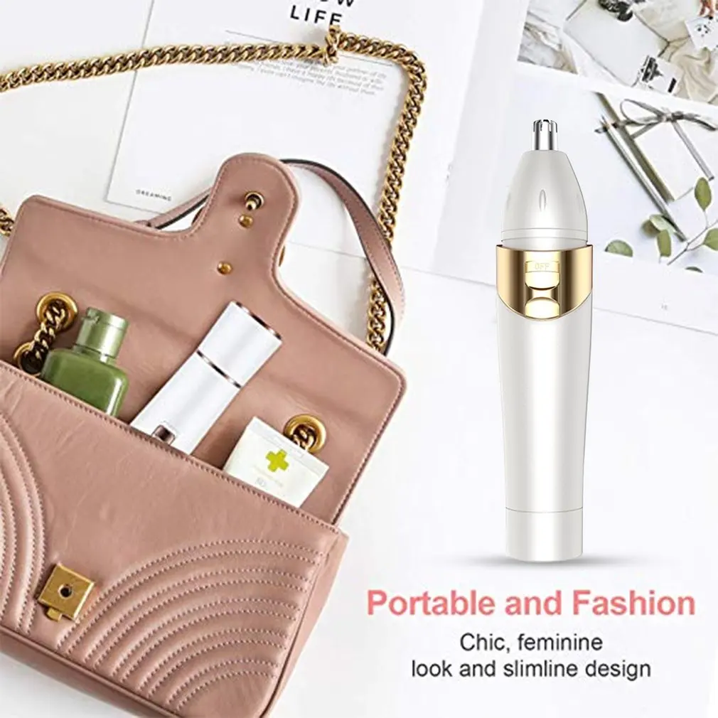 4 In 1 Electric Eyebrow Trimmer Mini Painless Lipstick Hair Remover Facial Hair Removal Lady Grooming 2