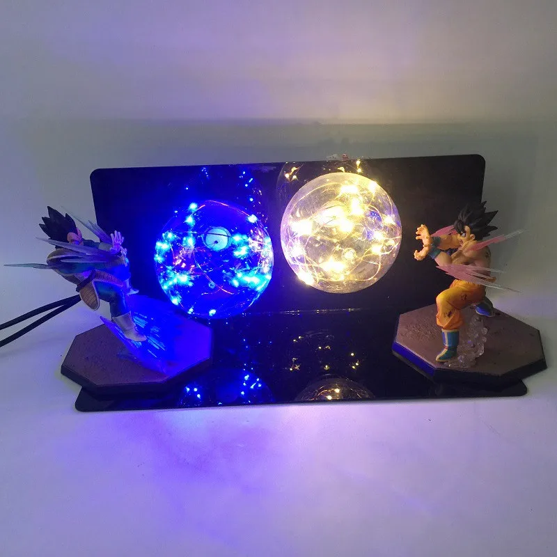 Двойной Dragon Ball Вегета Goku kamehameha лампы светодиодные Dragon Ball Z Led Электрический Ночной светильник Настольная лампа для Спальня Xmas игрушка в подарок