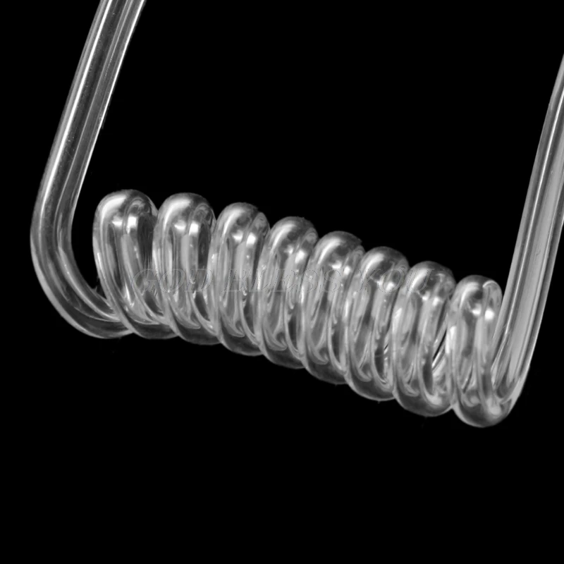 Transparent Coil Acoustic Air Tube Earplug Replacement For Radio Earpiece Headset