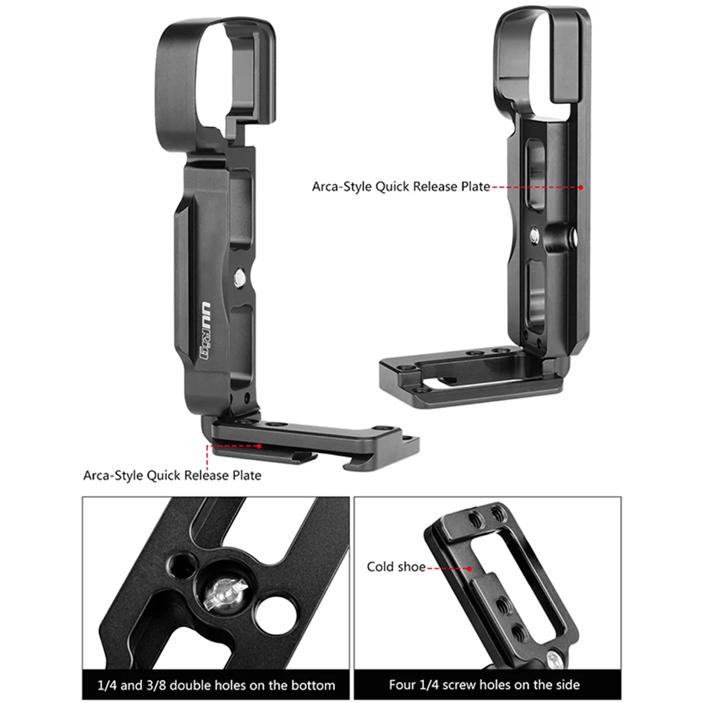 БЫСТРОРАЗЪЕМНАЯ пластина Держатель камеры L Тип адаптер кронштейн стабилизатор с холодной башмаком рукоятка из алюминиевого сплава черный для sony A6400