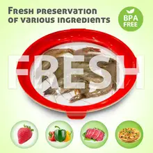 Круглый умный поднос, креативный пластиковый поднос для хранения еды, кухонные предметы, контейнер для хранения еды, набор для хранения свежих продуктов в микроволновой печи