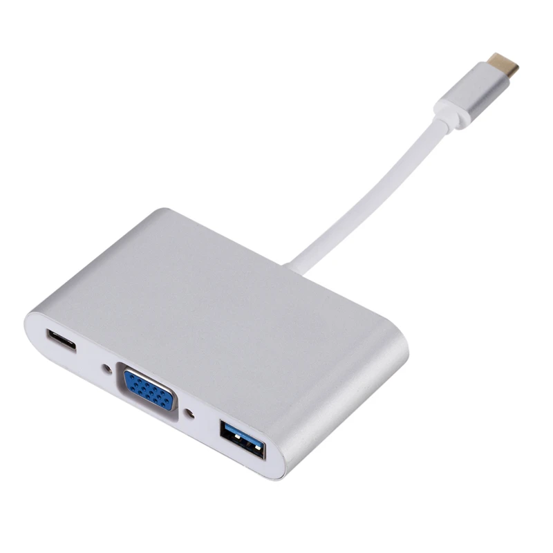 USBC To VGA Adapter Type C To 1080P VGA USB C Splitter Dongle Type C Charging HUB For MacBook Air Adapter Type C To USB 3.0 HUB