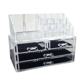 

Makeup Cosmetic Organizer Lipstick Eyeshadow Brushes in One Place Storage Drawers New PI669