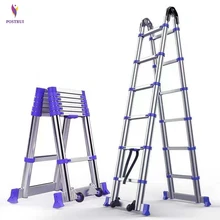 3,15 м+ 3,15 м высокое качество утолщение алюминиевый сплав елочка лестница портативный бытовой телескопические лестницы