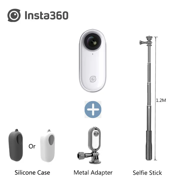 Insta360 Go 1080P Новая Экшн-камера AI с автоматическим монтажом Hands-free супер мини Спортивная камера Pk Gopro Hero Insta 360 one X EVO - Цвет: insta go bundle 4