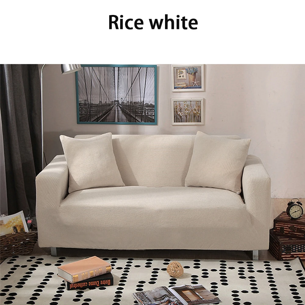 Rice white Expert Shake флис набор диванов полный пакет Универсальный Набор компактный пакет эластичная сила общая группа чехол для дивана - Цвет: Rice white