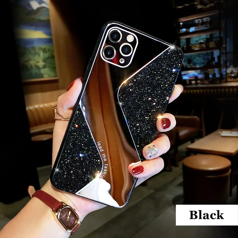 iphone 11 Pro Max cover case Fashion Glitter Makeup Mirror Phone Case For iPhone 12 11 Pro MAX Mini X XS XR 8 7 Plus SE 2020 Shockproof Cover Coque iphone 11 Pro Max phone case