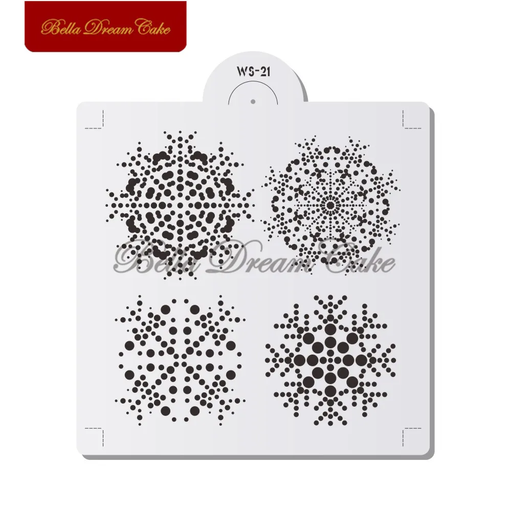 

Snowflake Layering Stencil DIY Creative Home Wall Painting Coloring Embossing Stencils Template Cake Decorating Tools Bakeware
