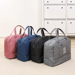 Bolsas de almacenamiento de ropa de gran capacidad, bolsa de lona plegable impermeable, bolso de fin de semana, organizador de viaje, accesorios, suministros