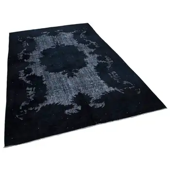 

178x267 Cm Black Handmade Over Dyed Rug-6x9 Ft
