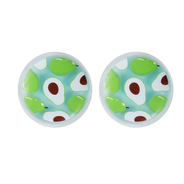 2 Pcs Ice Gel Eye Patch for Injuries Reusable Gel Cold Pack for Pain Relief Toothache Breastfeeding Tired Eyes Face Headaches avocado style
