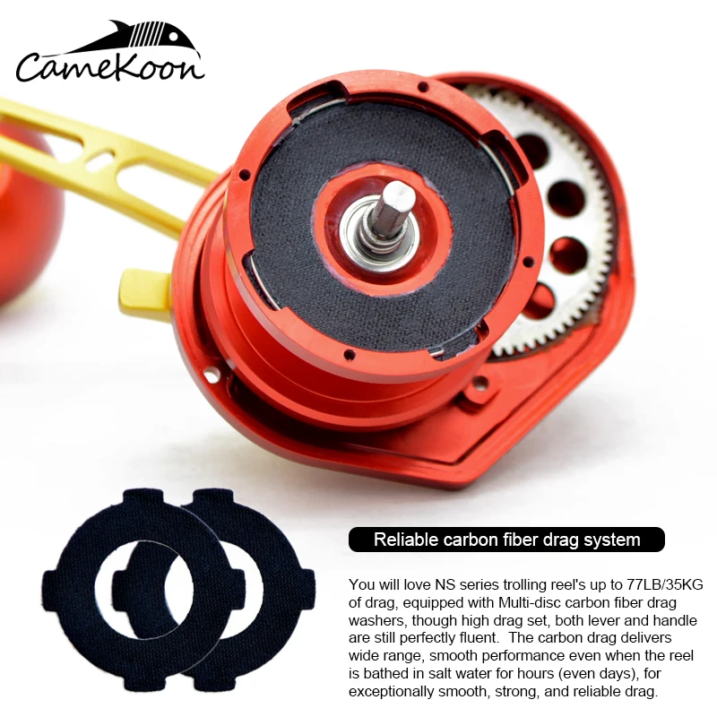 CAMEKOON MALAKAS Series Underhead Reel 35KG Carbon Fibre Drag Lever Drag Saltwater Jigging Fishing Reel Big Game Reel