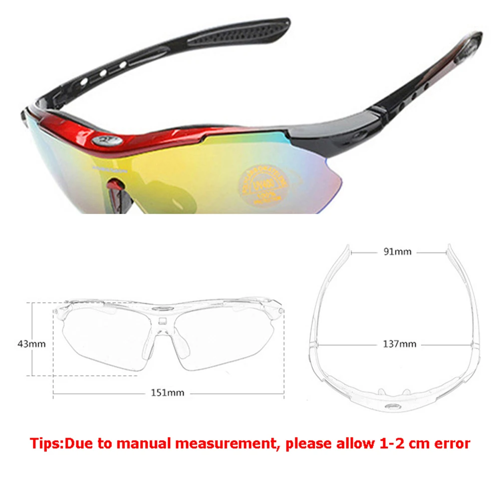 UV400 Cycling Sun Glasses Unisex Outdoor Sports MTB Road Bike SunGlasses Men Women 5 Lens Goggles Eyewear BC0017 (16)