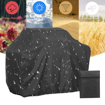 

Waterproof BBQ Cover Outdoor Barbecue Cover Heavy Duty BBQ Grill Cover Rain Snow Oxford Dustproof Cover Sofa Chair Protector