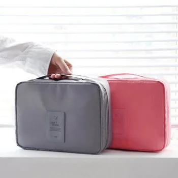 

SHUJIN Zipper Man Women Makeup Bag Cosmetic Bag Portable Beauty Pouch Make Up Organizer Toiletry Kits Storage Travel Wash Bag