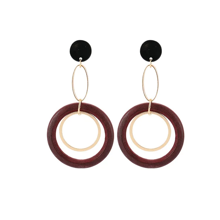 

2020 Earings Earing Brincos Para As Mulheres Club's Simple Girl Earrings Exaggerate The Temperament Of Retro-ancient Round Women