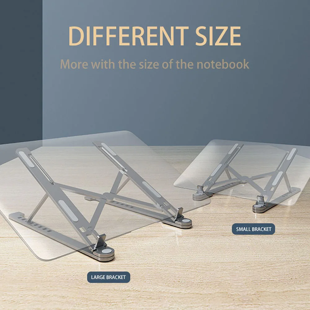 Мини алюминиевый вентилируемый портативный ноутбук StandFoldable Macbook Pro Поддержка