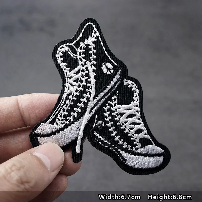 YEAHHH STAR PEACE Iron On Patches Apparel Sewing Fabric Handmade Appliques For Clothing Music Stickers Badges Parche CAT ROUTH66 Cords  Fabric & Sewing Supplies