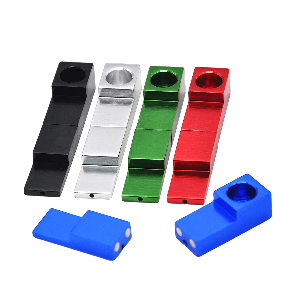 

Multicolor Magnetic Two-section Detachable 76MM Aluminum Metal Smoking Pipe Tobacco Pipe Accessories