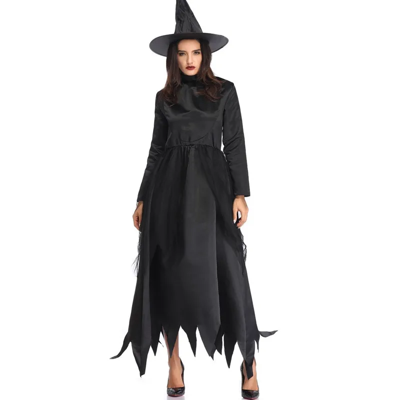 

Halloween Black And White with Pattern Demon Clothing Christmas Clothes Witch-Vampire Drag Uniform Party Costume Code Division