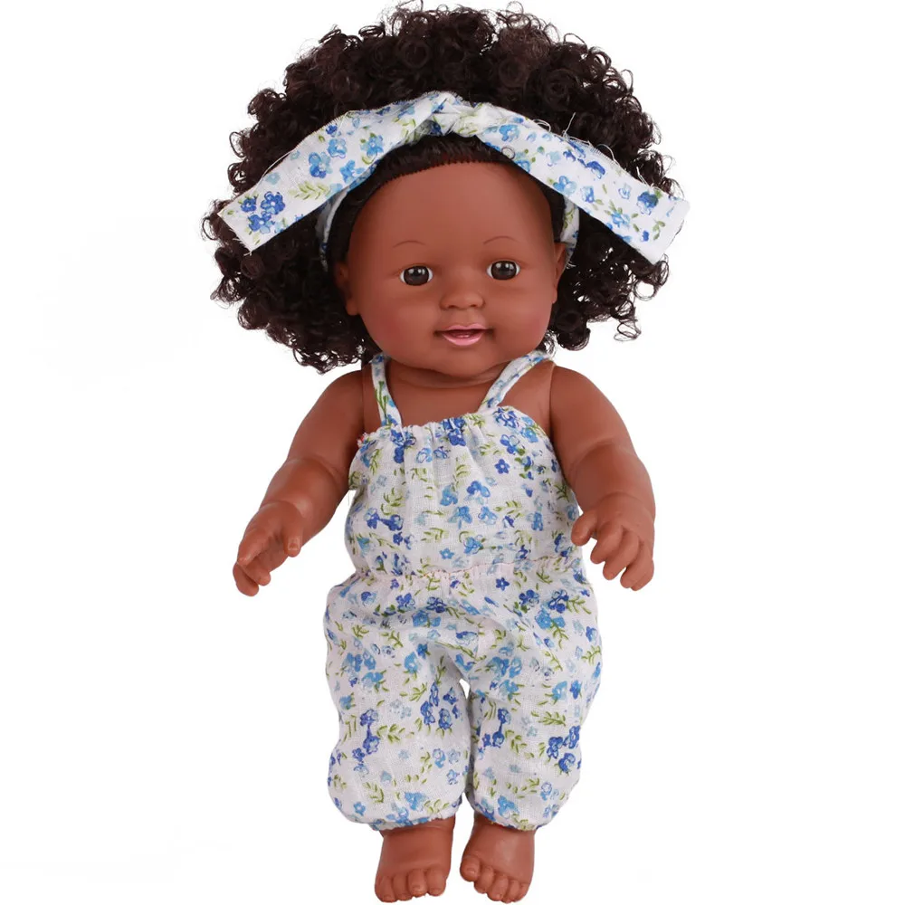 12 дюймов Детские куклы для девочек черного цвета куклы-американском стиле куклы принцессы похожая на настоящую в этническом стиле милые безвредны для активного отдыха в сочетании с juguetes