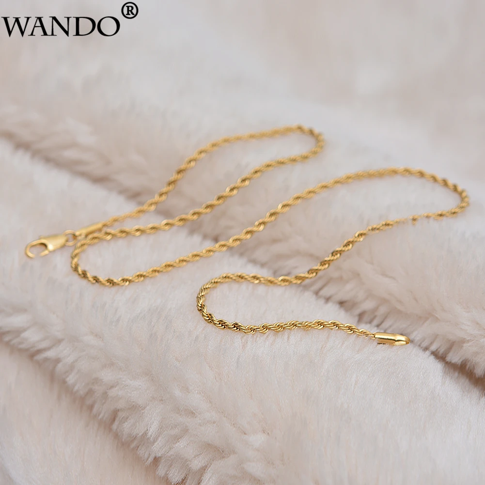 WANDO модные классические кружевные ожерелья в виде змеи для мужчин/женщин медные золотые цветные цепочки этнические ювелирные изделия подарки 45 см N22