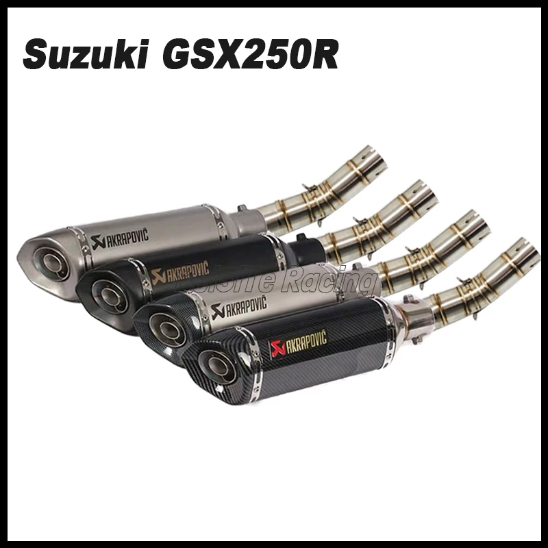 

Motorcycle gsx250r Exhaust Muffler 51MM Link Pipe Escape Mid Tube Connector Slip on for Suzuki GSX250R Motorbike Muffler Escape