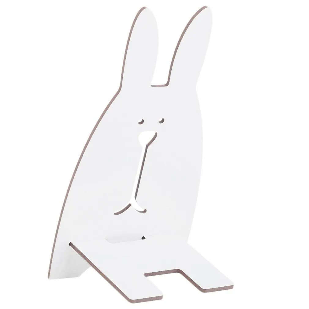 

Lovely Table Decor Cute Wooden Rabbit Universal Phone Holder Stand Mount Exquisitely Designed Durable