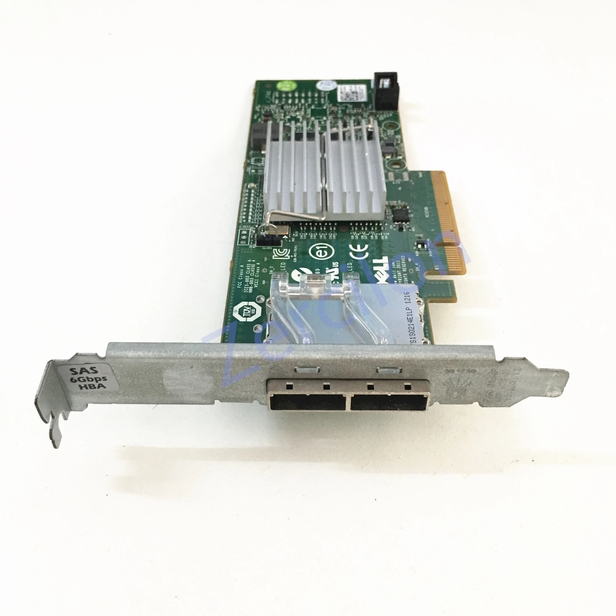 Используется DELL H200E 6GB HBA SAS channel card 2 порта Ext SFF-8088 12DNW LSISAS2008 = LSI 9200-8E