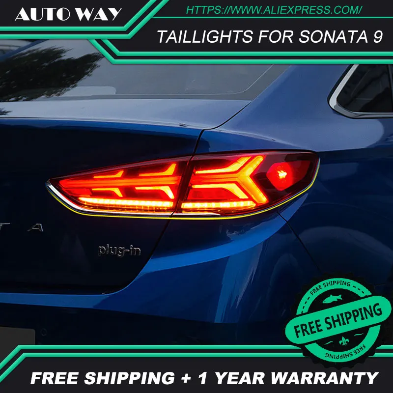 Чехол для автостайлинга Hyundai Sonata 9 2018 2019 задние фонари светодиодный динамический