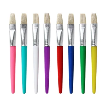 

4Pcs High Quality Wooden Handle Paint Brushes For Kids Watercolor Acrylic Oil Graffiti Painting Brush School Art Supplies