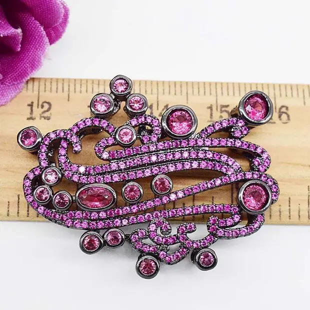 30x42mm Crystal cubic zircon connector Micro Pave for necklace pendant Jewelry DIY Jewelry Findings