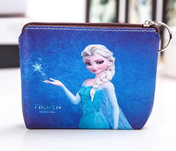Disney Принцесса Дети Мультфильм Монета ПУ кошелек Русалка замороженная Девушка Монета Сумка Эльза Мальчик сумка Микки клатч плюшевый Кошелек - Цвет: Светло-красный