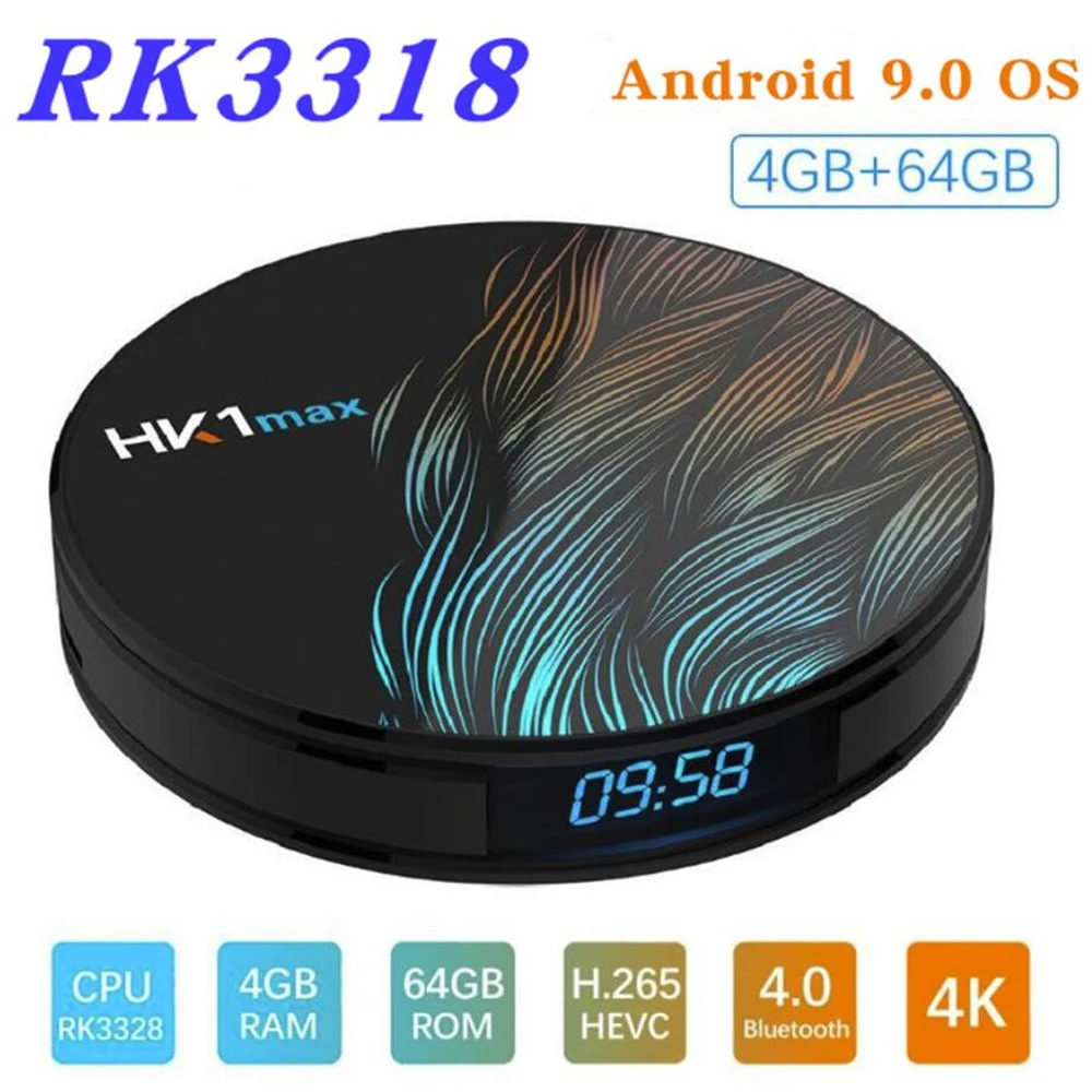 

HK1 Max Smart TV Box Android 9.0 4GB 128GB 64GB 32GB Rockchip Google Assistant 4K Wifi Netflix 2GB16GB Set top Box Media Player