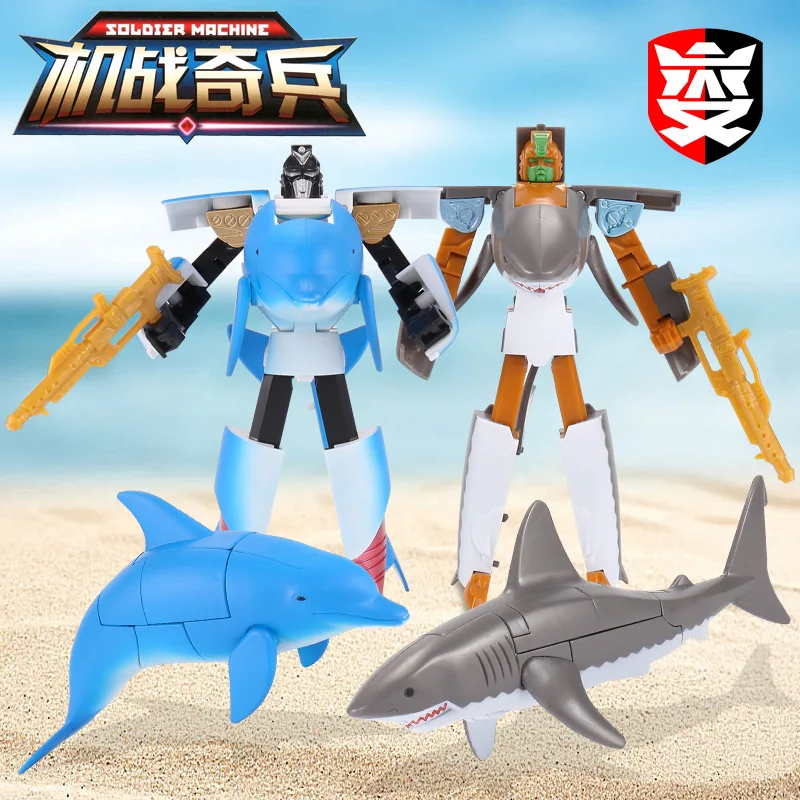 Kay Children Music Ocean Park Kingdom Transformation Dolphin Great White Orca Whale Robot Educational Toy