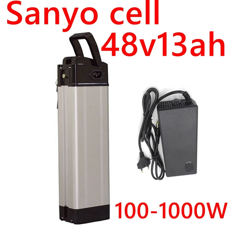 Литиевая батарея для электровелосипеда Sanyo cell 48 В 13 Ач 1000 Вт с зарядным